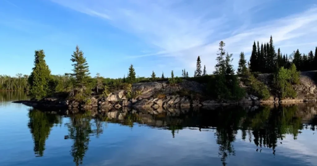 An image of Moskey Basin, Isle Royale National Park, Michigan, as one of the best Camping national Parks in US.
