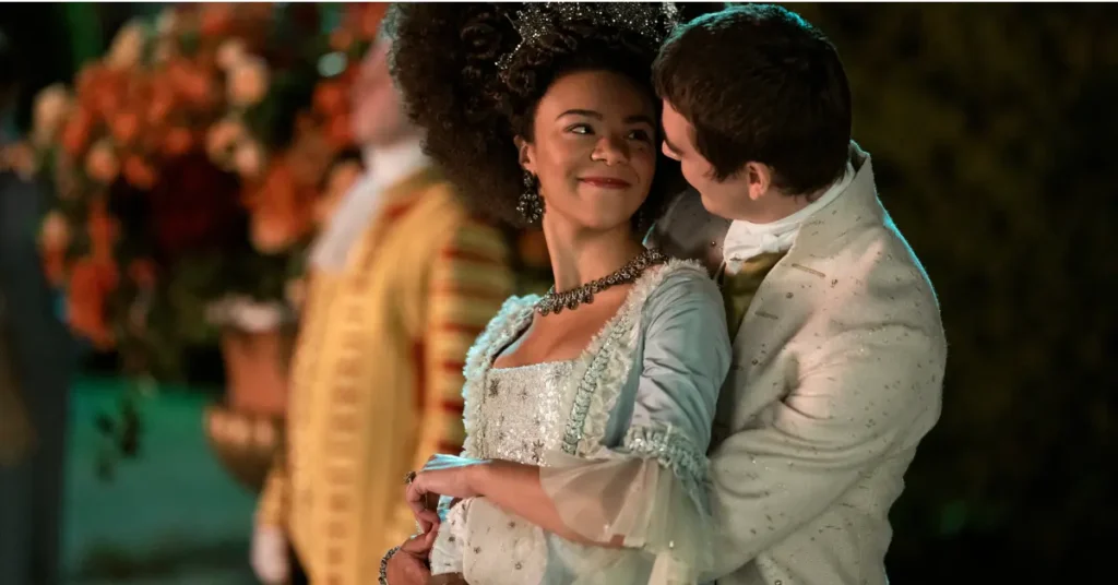 A scene from Queen Charlotte as TV shows to watch if you like Bridgerton.