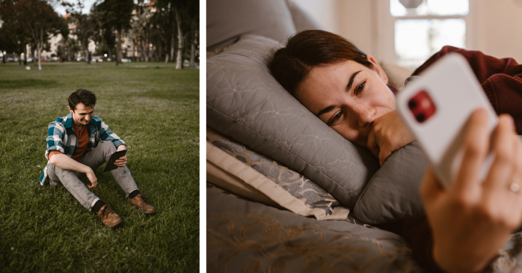 A couple, talking to each other on phone, to highlight the main theme of the blog- possible red flags in relationship. 