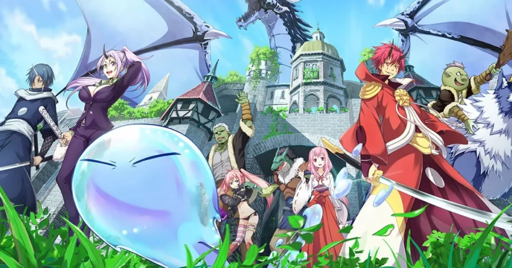 A scene from That Time I Got Reincarnated As A Slime, rated as one of the best Isekai anime to watch.