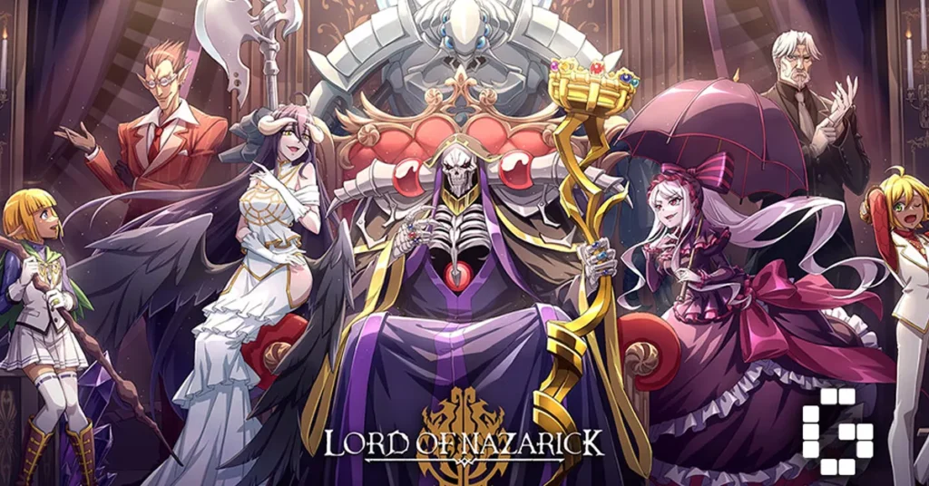 A poster from Overlord, rated as the best isekai anime to watch.