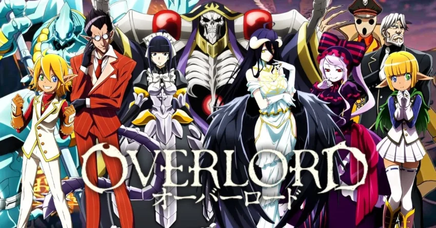 A poster from Overlord Isekai Anime, highlighting the anime is one of the best watched of all time.
