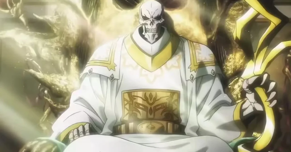 A poster from Overlord Isekai Anime, highlighting the anime is one of the best watched of all time.