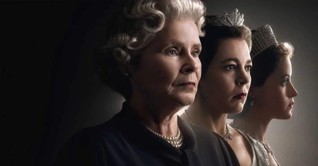 A movie poster from the famous period drama, The Crown.